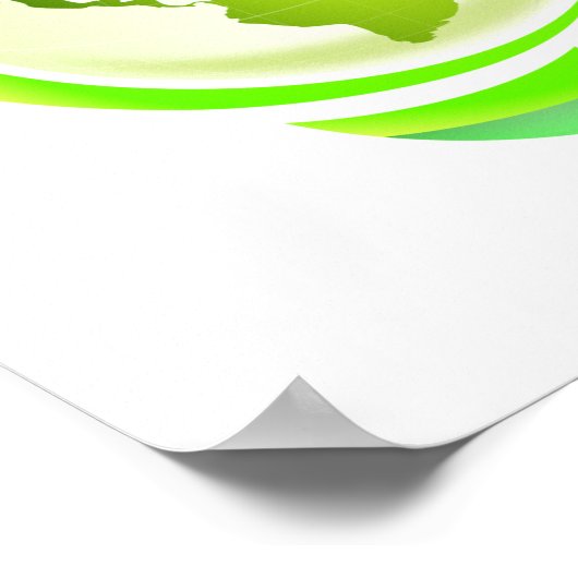 Earth Day Green Planet Poster (Hoek)