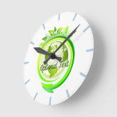 Earth Day Green Planet Ronde Klok (Hoek)