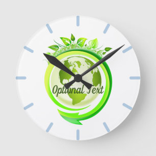 Earth Day Green Planet Ronde Klok