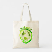 Earth Day Green Planet Tote Bag (Achterkant)