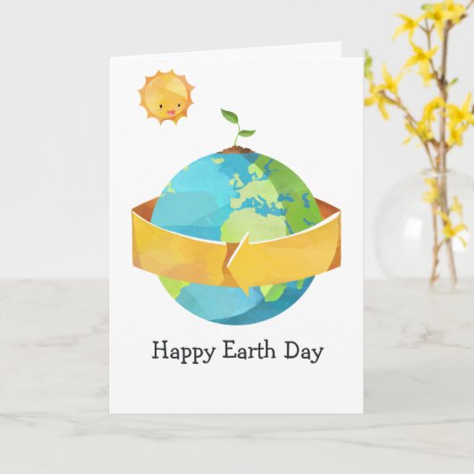 Earth Day Greep Kaart (Gele Bloem)