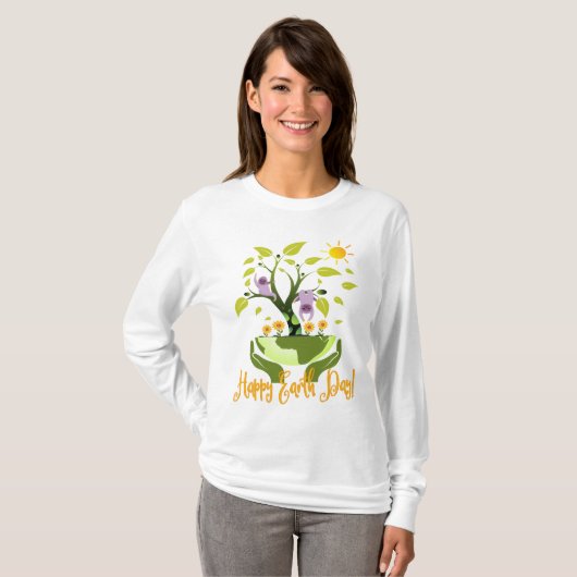 Earth Day - Groeiomgeving - Aarde T-shirt (Voorkant volledig)