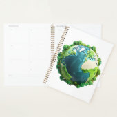 Earth Day - Groene en blauwe aarde met bomen Planner (Display)