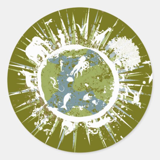 Earth Day Groene Stickers (Voorkant)