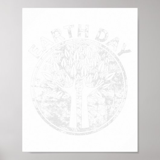 Earth Day Hands Tree Lover Natuur Planet Science Poster (Voorkant)