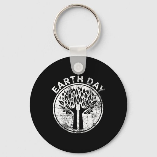 Earth Day Hands Tree Lover Natuur Planet Science Sleutelhanger (Voorkant)