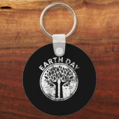 Earth Day Hands Tree Lover Natuur Planet Science Sleutelhanger (Voorkant)