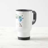 Earth Day Harmony – Blauw en groen Reisbeker (Voorkant rechts)