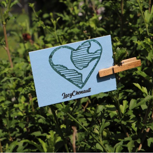 Earth Day Heart Earth Love Rubberstempel