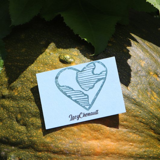 Earth Day Heart Earth Love Rubberstempel