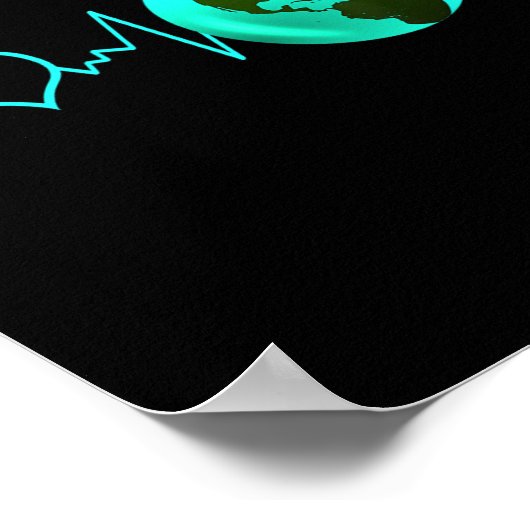 Earth Day Heartbeat Recycling Climate Change Actio Poster (Hoek)