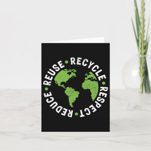 Earth Day Hergebruik Recyclen respect te verminder Kaart