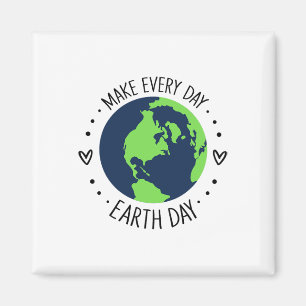 Earth Day Herstel Aarde Bloemen Kunst Red de plane Magneet