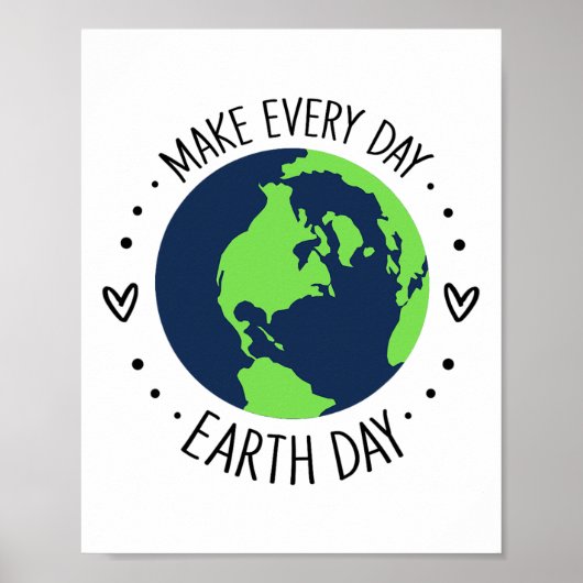 Earth Day Herstel Aarde Bloemen Kunst Red de plane Poster (Voorkant)