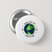 Earth Day Herstel Aarde Bloemen Kunst Red de plane Ronde Button 5,7 Cm (Voorkant /achterkant)