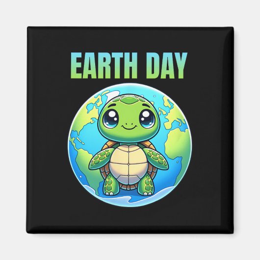 Earth Day Herstel Aardschildpad 2025 Magneet (Voorkant)