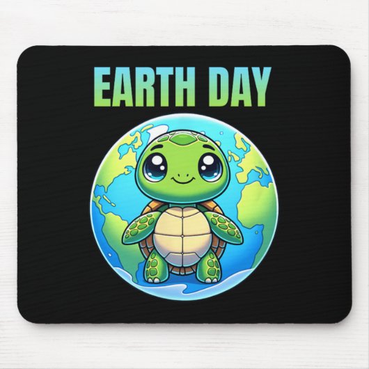 Earth Day Herstel Aardschildpad 2025 Muismat (Voorkant)