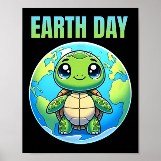 Earth Day Herstel Aardschildpad 2025 Poster (Voorkant)