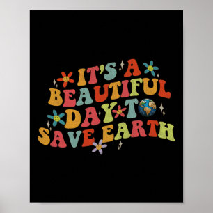 Earth Day Het is een prachtige dag om de aarde koe Poster