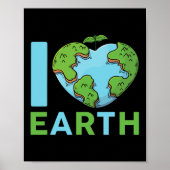Earth Day - I'm Love Earth Heart Kinder peuterjong Poster (Voorkant)