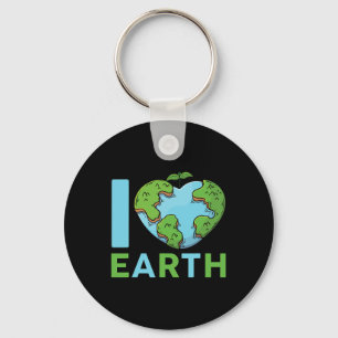 Earth Day - I'm Love Earth Heart Kinder peuterjong Sleutelhanger