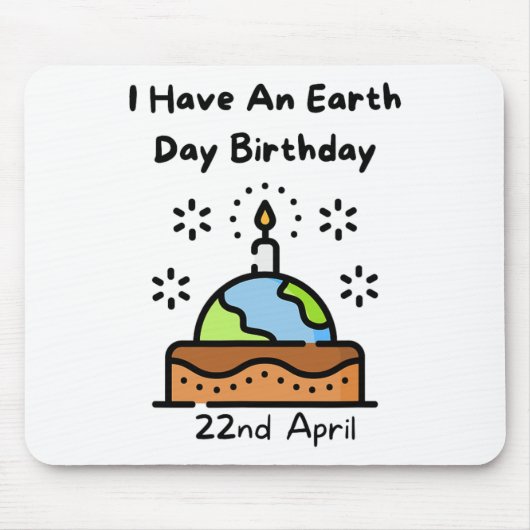 Earth Day is mijn geboortedag Pro Environment Part Muismat (Voorkant)