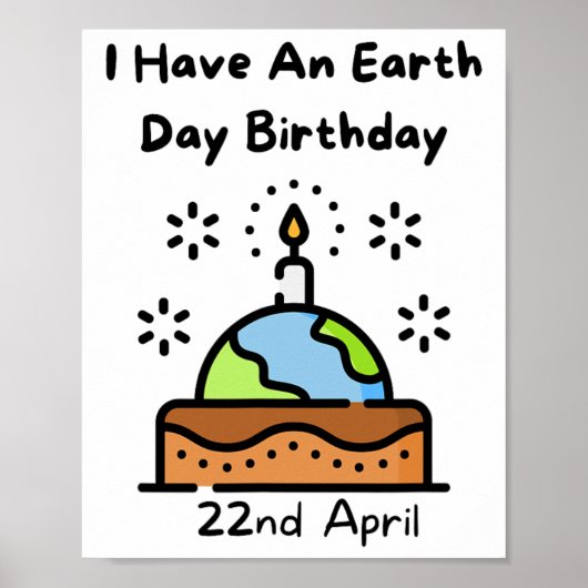 Earth Day is mijn geboortedag Pro Environment Part Poster (Voorkant)
