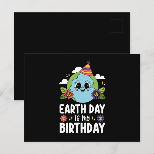 Earth Day is mijn Natuur op Birthday Funny Planet Briefkaart (Voorkant / Achterkant)