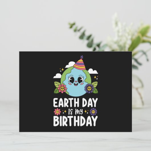 Earth Day is mijn Natuur op Birthday Funny Planet Kaart (Staand voorkant)