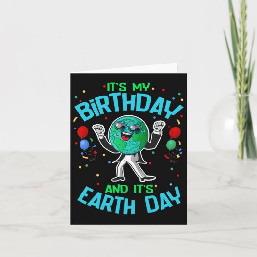 Earth Day Is Mijn Verjaardag 22 April Grappig Scha Kaart (Voorkant)