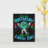 Earth Day Is Mijn Verjaardag 22 April Grappig Scha Kaart (Gele Bloem)