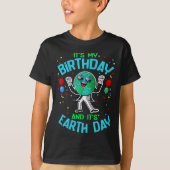 Earth Day Is Mijn Verjaardag 22 April Grappig Scha T-shirt (Voorkant)