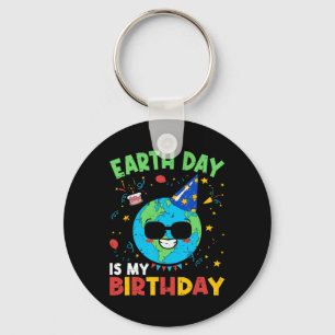 Earth Day is mijn verjaardag Grappige omgeving ver Sleutelhanger