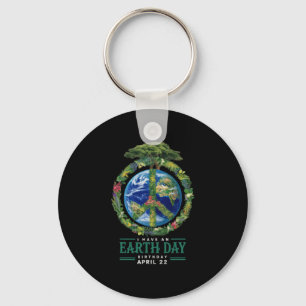 Earth Day is mijn verjaardagsfeestje voor milieuli Sleutelhanger