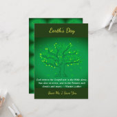 Earth' Day-Kaart Kaart (Voorkant / Achterkant in situ)