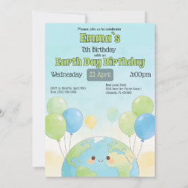 Earth Day Kids Birthday Kaart