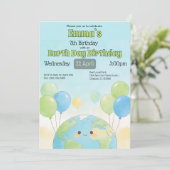 Earth Day Kids Birthday Kaart (Staand voorkant)