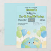 Earth Day Kids Birthday Kaart (Voorkant / Achterkant)