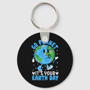 Earth Day Kinder peuterjongens Schattigee planeet  Sleutelhanger