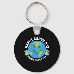 Earth Day Kinder peuterjongens Schattigee planeet Sleutelhanger