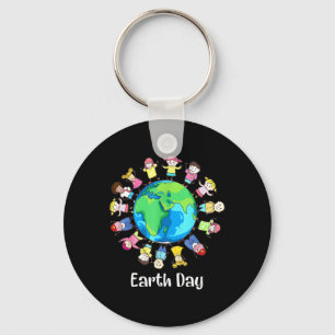 Earth Day Kinderen over de hele wereld redden de p Sleutelhanger