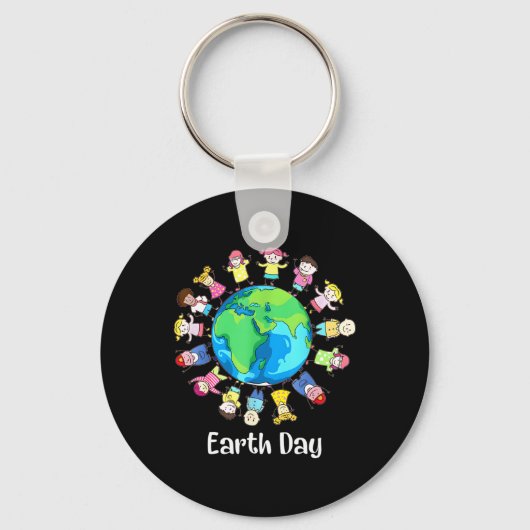 Earth Day Kinderen over de hele wereld redden de p Sleutelhanger (Voorkant)