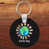 Earth Day Kinderen over de hele wereld redden de p Sleutelhanger (Voorkant)