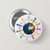 Earth Day-knop Ronde Button 5,7 Cm (Voorkant /achterkant)