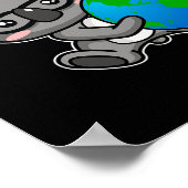 Earth Day Koala-Beer - Cadeauontwerp Poster (Hoek)