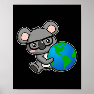 Earth Day Koala-Beer - Cadeauontwerp Poster