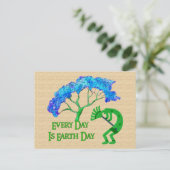 Earth Day Kokopelli Briefkaart (Staand voorkant)