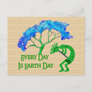 Earth Day Kokopelli Briefkaart