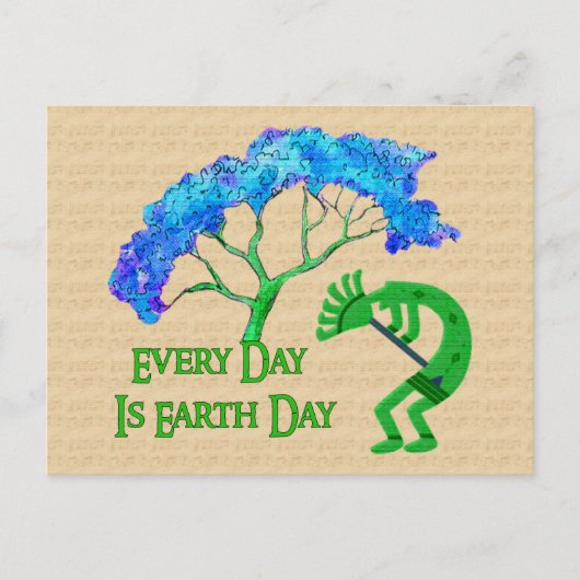 Earth Day Kokopelli Briefkaart (Voorkant)
