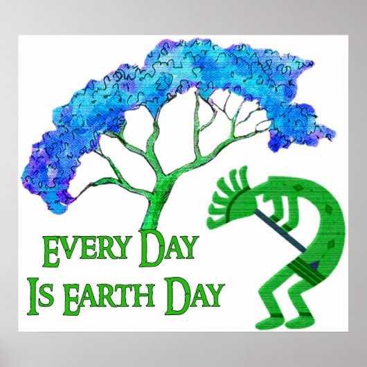 Earth Day Kokopelli Poster (Voorkant)